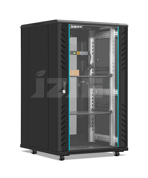 黑色玻璃門18U網(wǎng)絡(luò)機(jī)柜