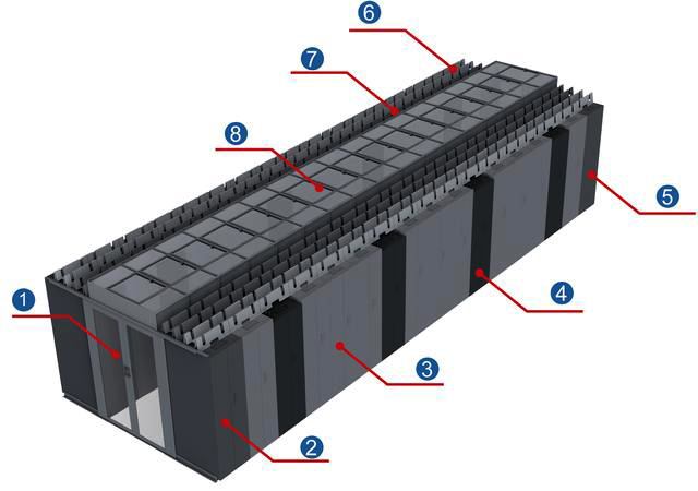 冷通道數(shù)據(jù)機柜3D圖